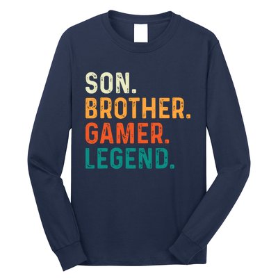 Son Brother Gamer Legend Funny Gaming Long Sleeve Shirt