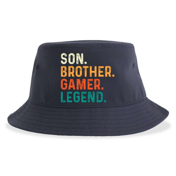 Son Brother Gamer Legend Funny Gaming Sustainable Bucket Hat