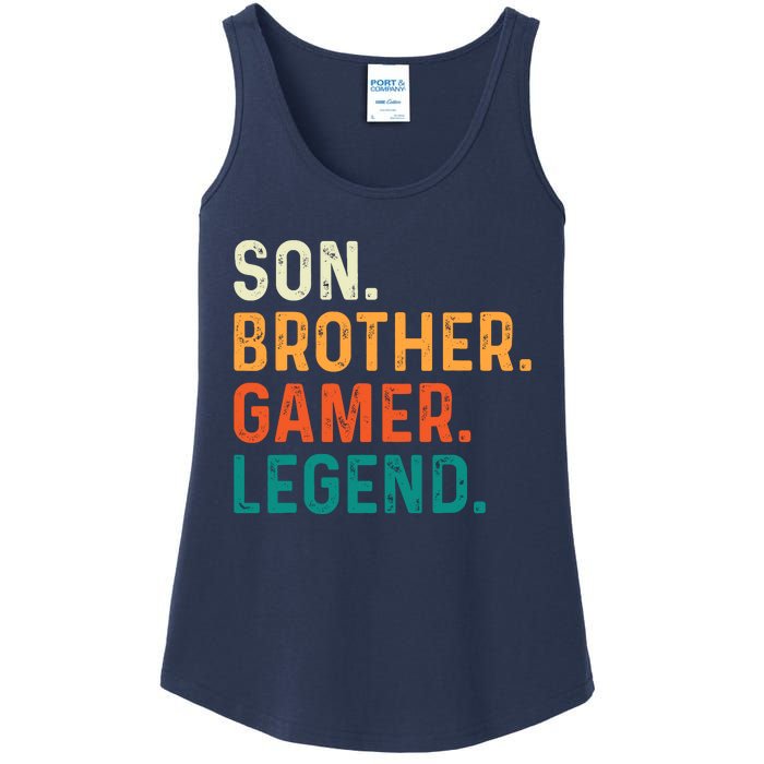 Son Brother Gamer Legend Funny Gaming Ladies Essential Tank