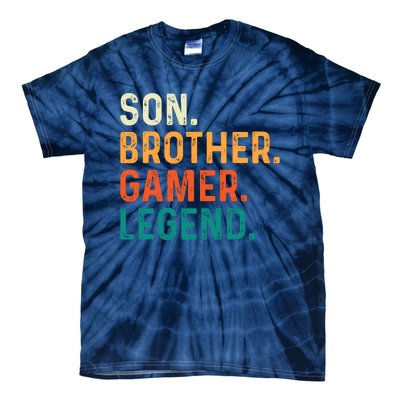 Son Brother Gamer Legend Funny Gaming Tie-Dye T-Shirt