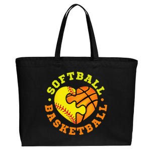 Softball Basketball Gift Cotton Canvas Jumbo Tote