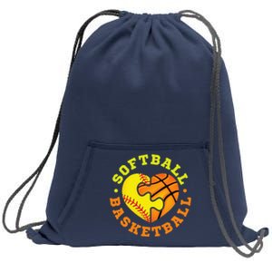 Softball Basketball Gift Sweatshirt Cinch Pack Bag