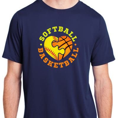 Softball Basketball Gift Adult ChromaSoft Performance T-Shirt