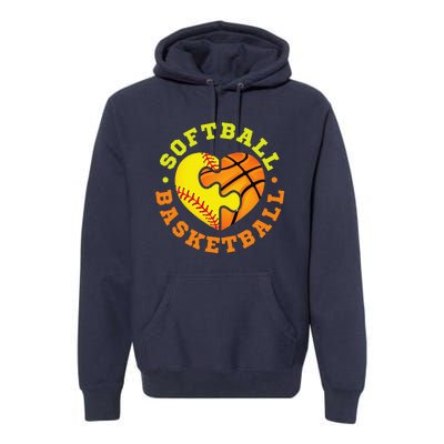 Softball Basketball Gift Premium Hoodie