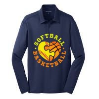 Softball Basketball Gift Silk Touch Performance Long Sleeve Polo