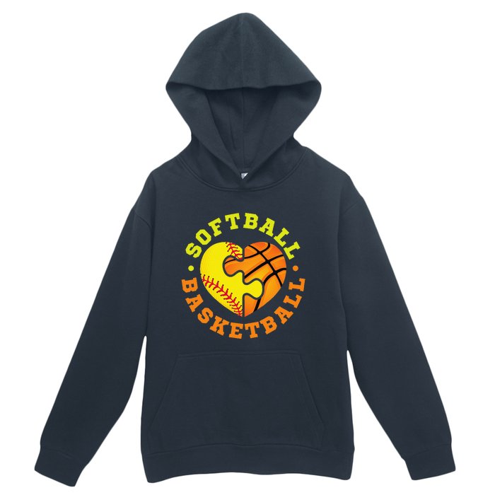 Softball Basketball Gift Urban Pullover Hoodie