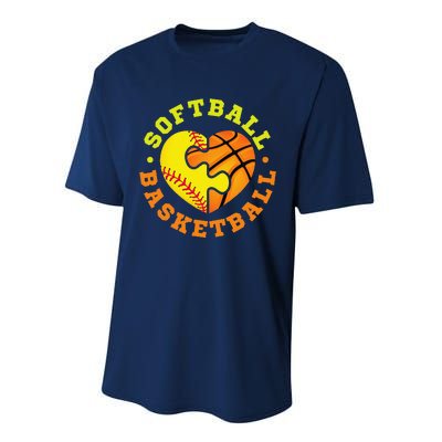 Softball Basketball Gift Performance Sprint T-Shirt