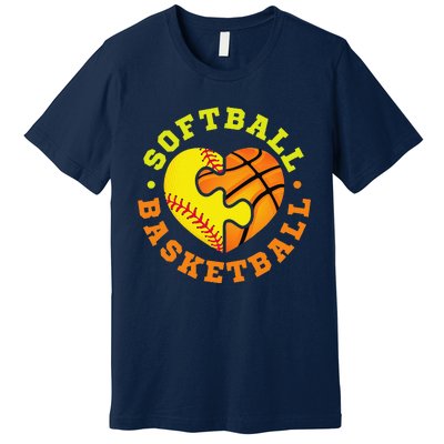 Softball Basketball Gift Premium T-Shirt