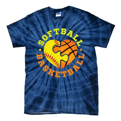 Softball Basketball Gift Tie-Dye T-Shirt