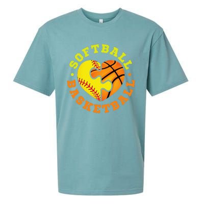 Softball Basketball Gift Sueded Cloud Jersey T-Shirt