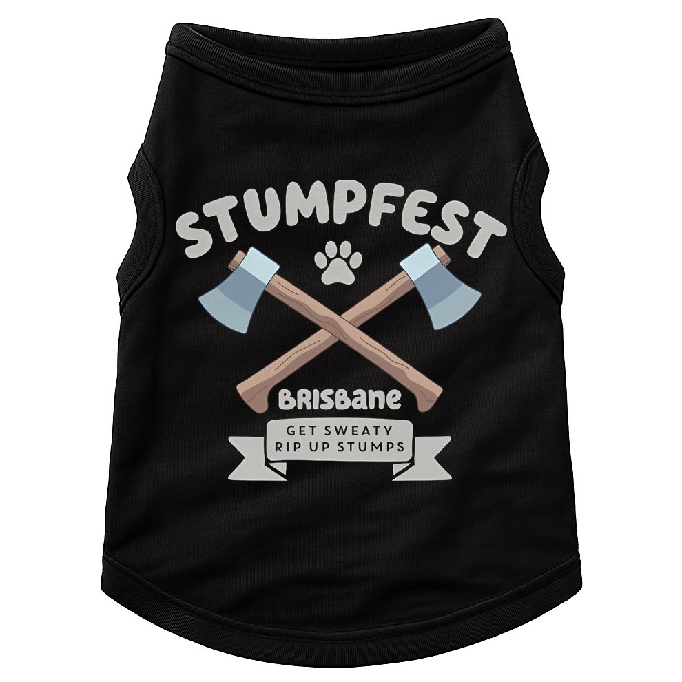 Stumpfest Brisbane Get Sweaty Rip Up Stumps Dad Mode Doggie Tank