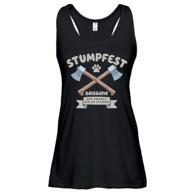 Stumpfest Brisbane Get Sweaty Rip Up Stumps Dad Mode Ladies Essential Flowy Tank