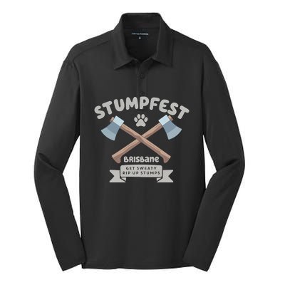 Stumpfest Brisbane Get Sweaty Rip Up Stumps Dad Mode Silk Touch Performance Long Sleeve Polo