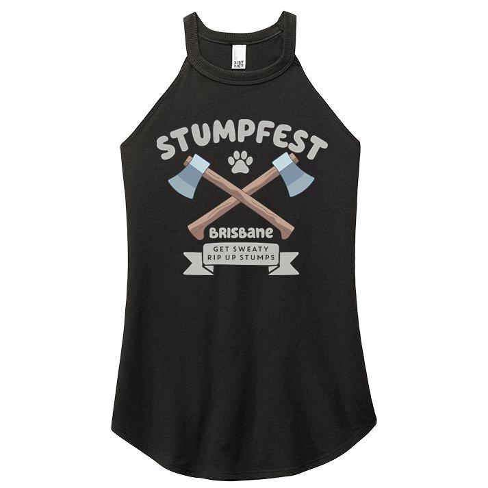 Stumpfest Brisbane Get Sweaty Rip Up Stumps Dad Mode Women's Perfect Tri Rocker Tank