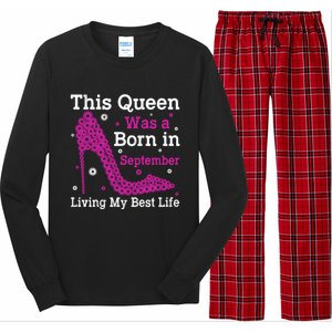 September Bday Graphic Born In September Gift Long Sleeve Pajama Set