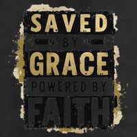 Saved By Grace Powered By Faith Christian Religious Jesus Cool Comfort Performance Bucket Hat