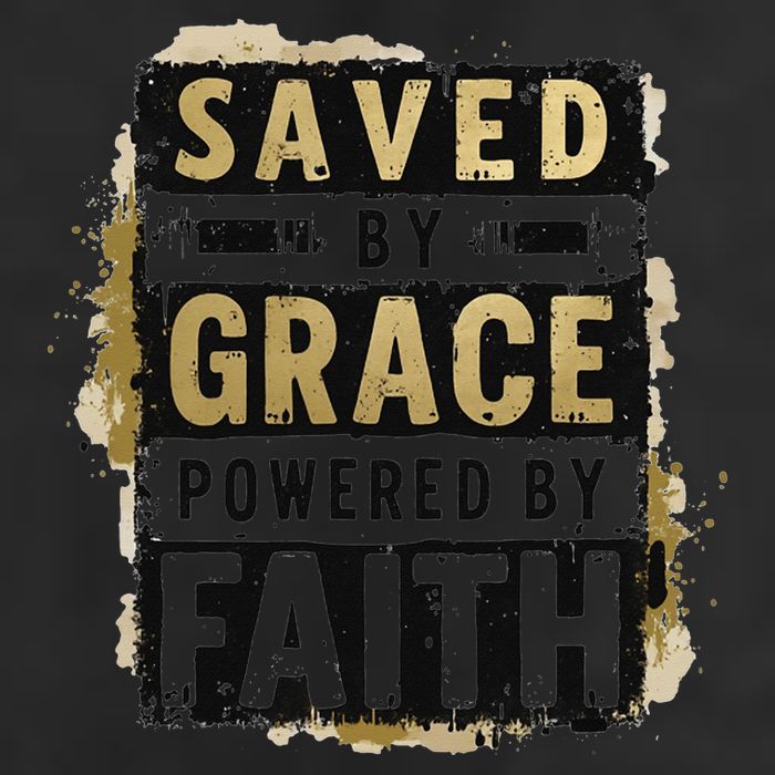 Saved By Grace Powered By Faith Christian Religious Jesus 7 Panel Mesh Trucker Snapback Hat