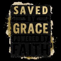 Saved By Grace Powered By Faith Christian Religious Jesus 16 in Basic Backpack