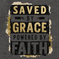 Saved By Grace Powered By Faith Christian Religious Jesus Vector Backpack
