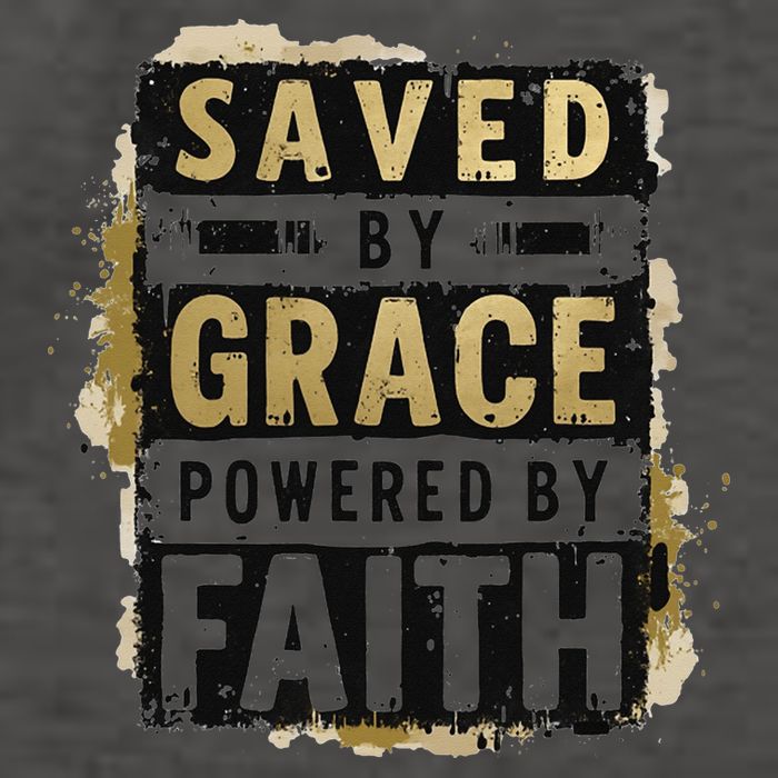 Saved By Grace Powered By Faith Christian Religious Jesus Vector Backpack