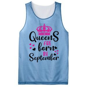 September Bday Great Gift Queens Are Born In September Gift Mesh Reversible Basketball Jersey Tank