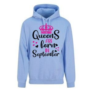 September Bday Great Gift Queens Are Born In September Gift Unisex Surf Hoodie