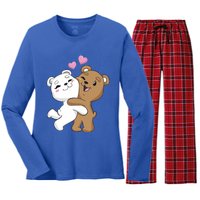 Sweet Bear Great Gift Funny Couple Valentine's Day Love You Meaningful Gift Women's Long Sleeve Flannel Pajama Set 