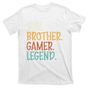 Son Brother Gamer Legend Funny Gaming T-Shirt