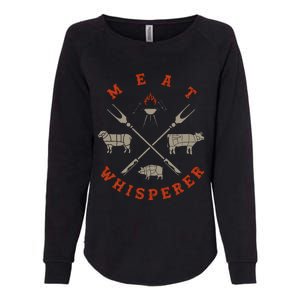 Smoked Bbq Grilling Meat Smoking Meat Whisperer Barbecue Womens California Wash Sweatshirt