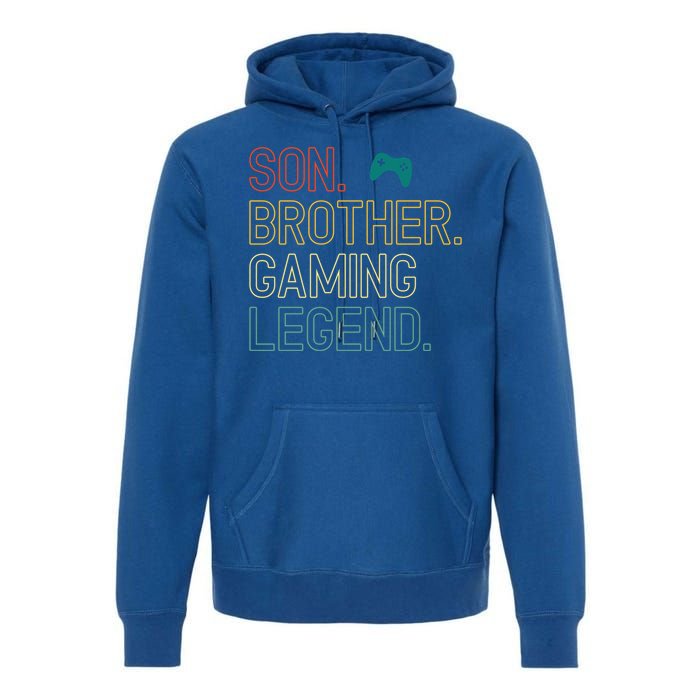 Son Brother Gaming Legend For Gamer Gift Premium Hoodie