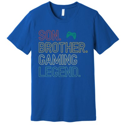 Son Brother Gaming Legend For Gamer Gift Premium T-Shirt