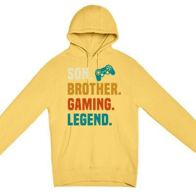 Son Brother Gaming Legend Next Level Gear And Accessories Gift Premium Pullover Hoodie