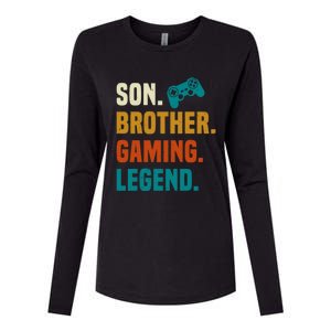 Son Brother Gaming Legend Next Level Gear And Accessories Gift Womens Cotton Relaxed Long Sleeve T-Shirt