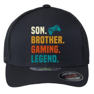 Son Brother Gaming Legend Next Level Gear And Accessories Gift Flexfit Unipanel Trucker Cap