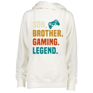 Son Brother Gaming Legend Next Level Gear And Accessories Gift Womens Funnel Neck Pullover Hood