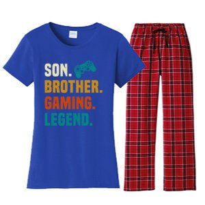 Son Brother Gaming Legend Next Level Gear And Accessories Gift Women's Flannel Pajama Set