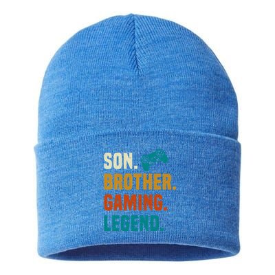 Son Brother Gaming Legend Next Level Gear And Accessories Gift Sustainable Knit Beanie