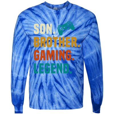 Son Brother Gaming Legend Next Level Gear And Accessories Gift Tie-Dye Long Sleeve Shirt