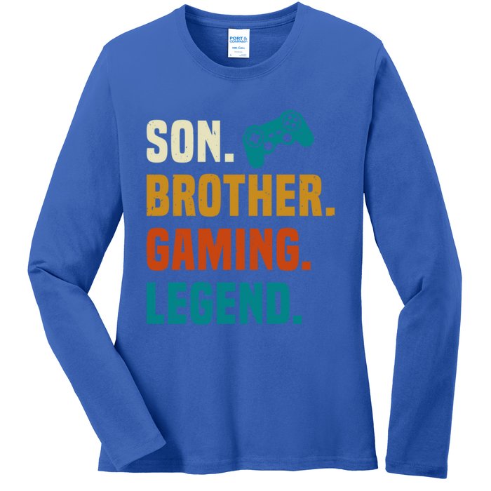 Son Brother Gaming Legend Next Level Gear And Accessories Gift Ladies Long Sleeve Shirt