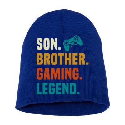 Son Brother Gaming Legend Next Level Gear And Accessories Gift Short Acrylic Beanie