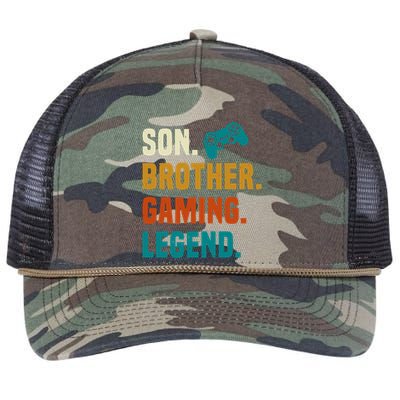 Son Brother Gaming Legend Next Level Gear And Accessories Gift Retro Rope Trucker Hat Cap