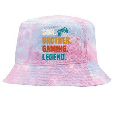 Son Brother Gaming Legend Next Level Gear And Accessories Gift Tie-Dyed Bucket Hat