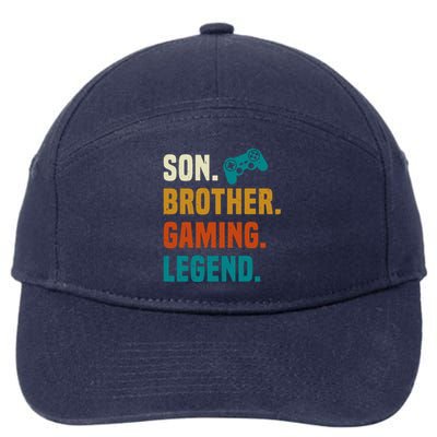 Son Brother Gaming Legend Next Level Gear And Accessories Gift 7-Panel Snapback Hat