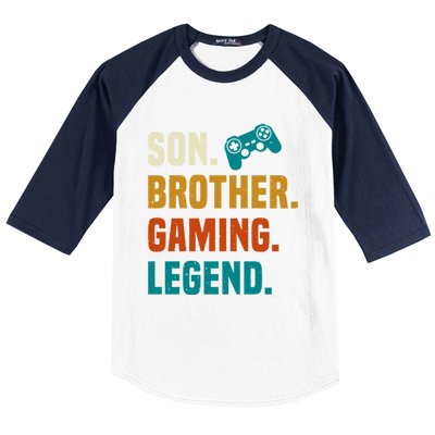 Son Brother Gaming Legend Next Level Gear And Accessories Gift Baseball Sleeve Shirt