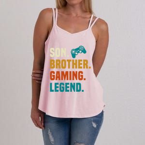 Son Brother Gaming Legend Next Level Gear And Accessories Gift Women's Strappy Tank