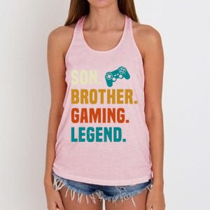 Son Brother Gaming Legend Next Level Gear And Accessories Gift Women's Knotted Racerback Tank