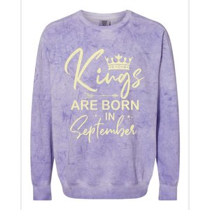 September Birthday Graphic Born In September Gift Colorblast Crewneck Sweatshirt