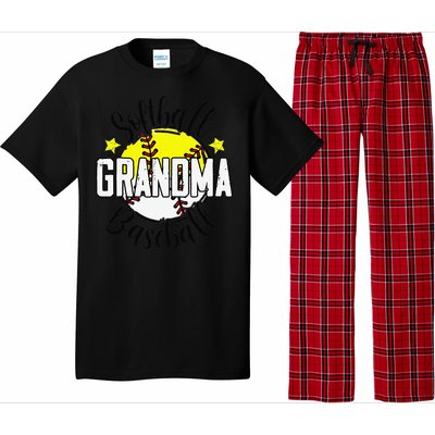 Softball Baseball Grandma Gift For Women Pajama Set