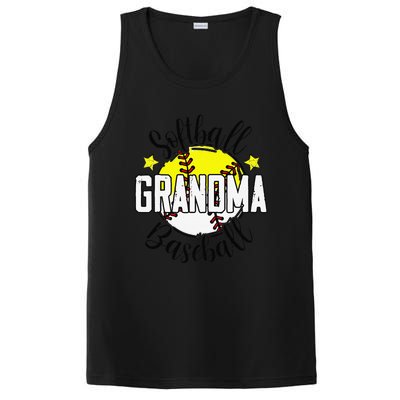 Softball Baseball Grandma Gift For Women PosiCharge Competitor Tank