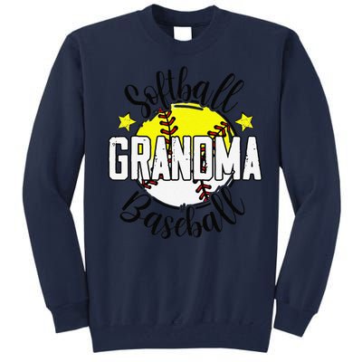 Softball Baseball Grandma Gift For Women Tall Sweatshirt